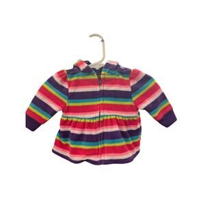 Garanimals Newborn Rainbow Stripe Fleece Hoodie Jacket